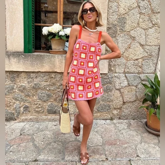 zara crochet dress 2023 CROCHET SHORT DRESS - Ecru